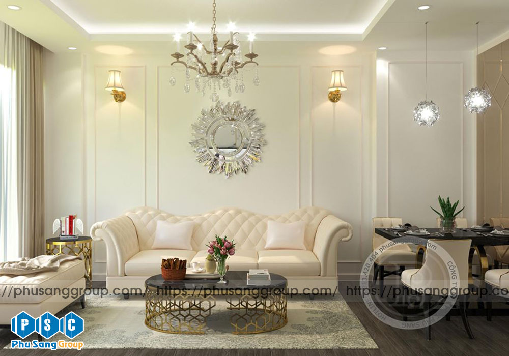 Thiết kế nội thất chung cư tân cổ điển