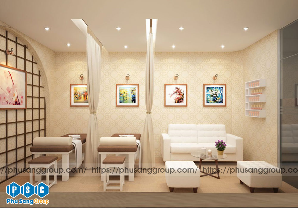 Mô hình thiết kế nội thất spa mini tại nhà