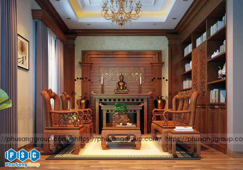 Nội thất đồ gỗ tự nhiên cho phòng khách