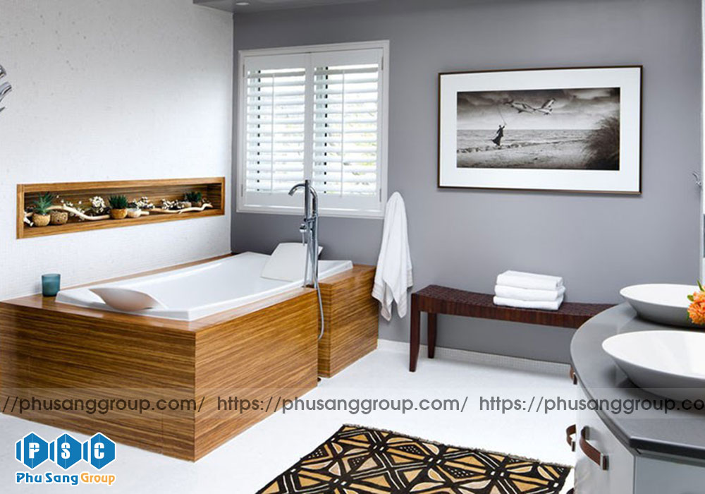 Nội thất đồ gỗ tự nhiên phòng tắm