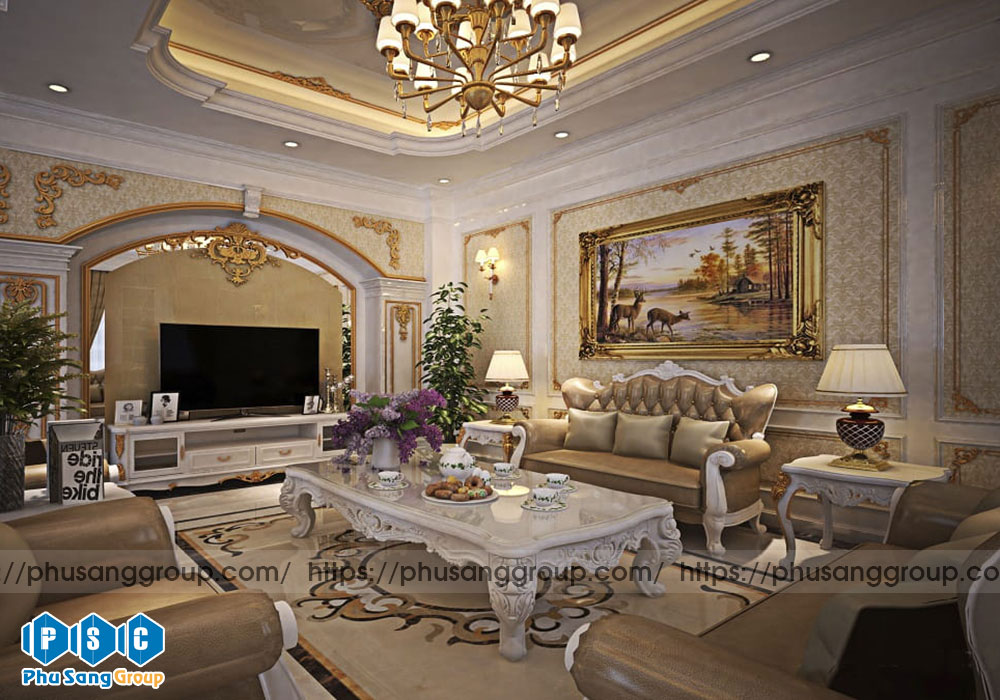 Thiet Ke Noi That Biet Thu Phong Cach Tan Co Dien
