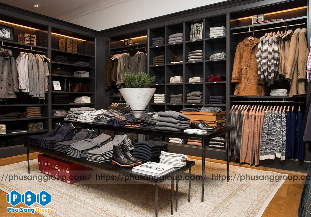Thiết kế shop thời trang nam