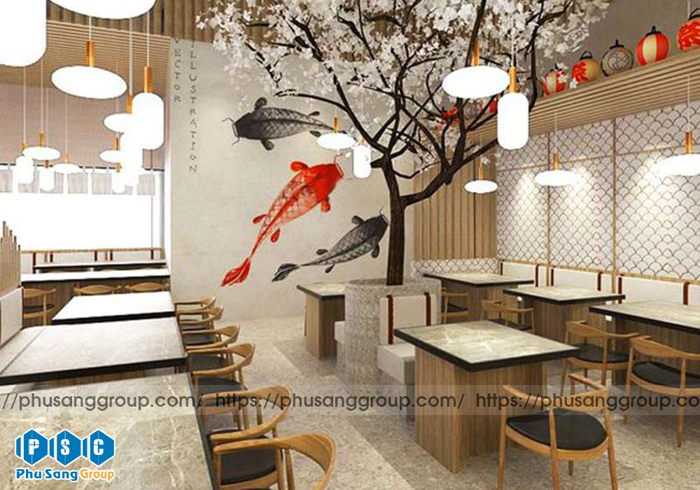 Thiết kế nội thất nhà hàng khu vực chờ