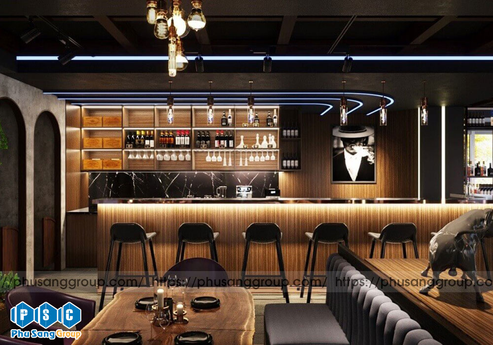 Thiết Kế Nội Thất Quầy Bar Nhà Hàng