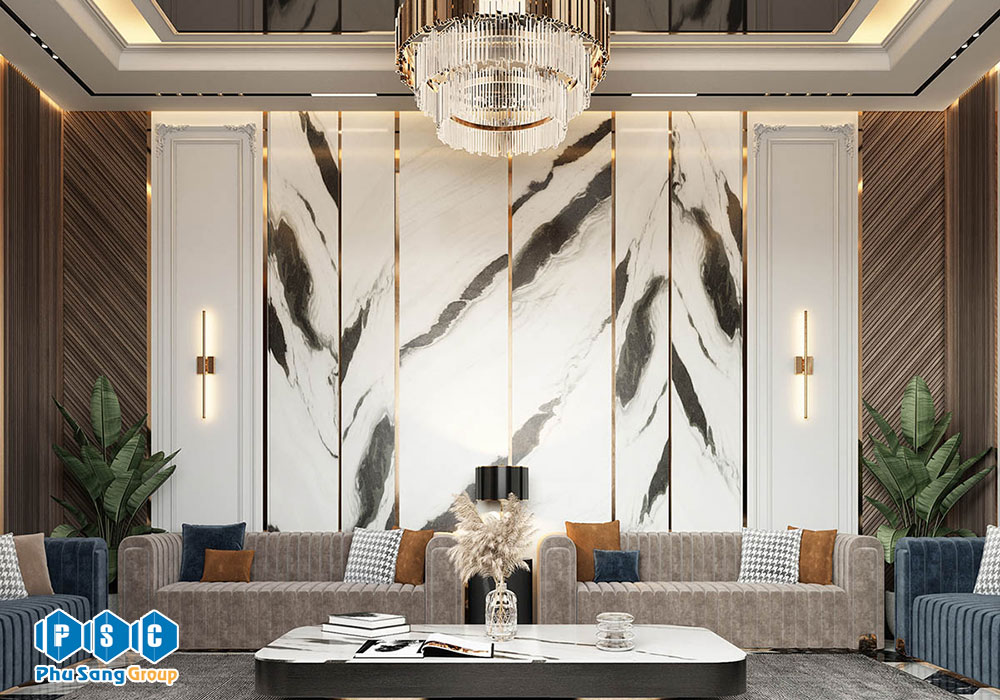 Chất liệu sử dụng cho phong cách thiết kế nội thất Luxury