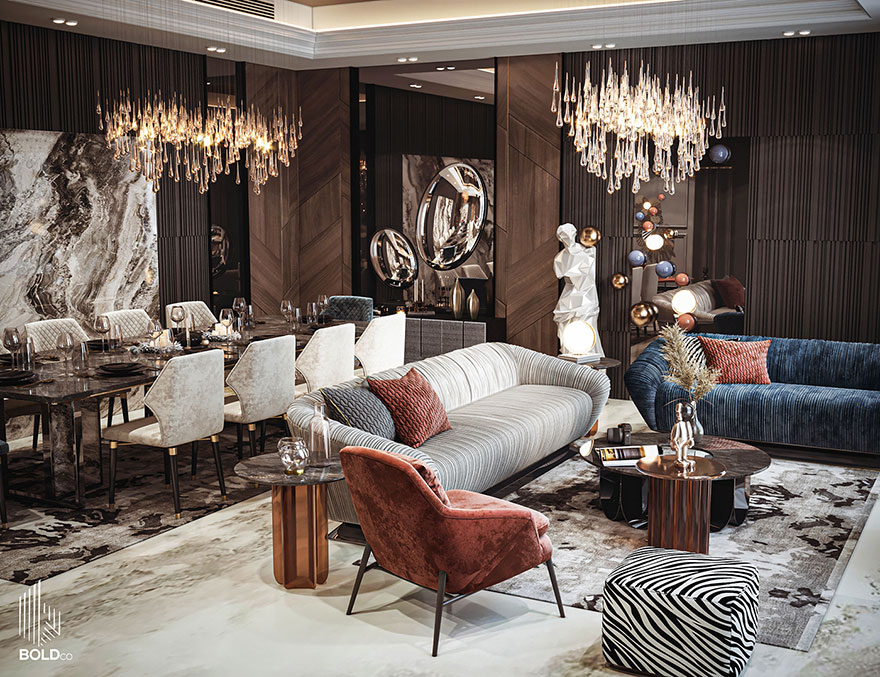 nội thất phong cách hiện đại luxury
